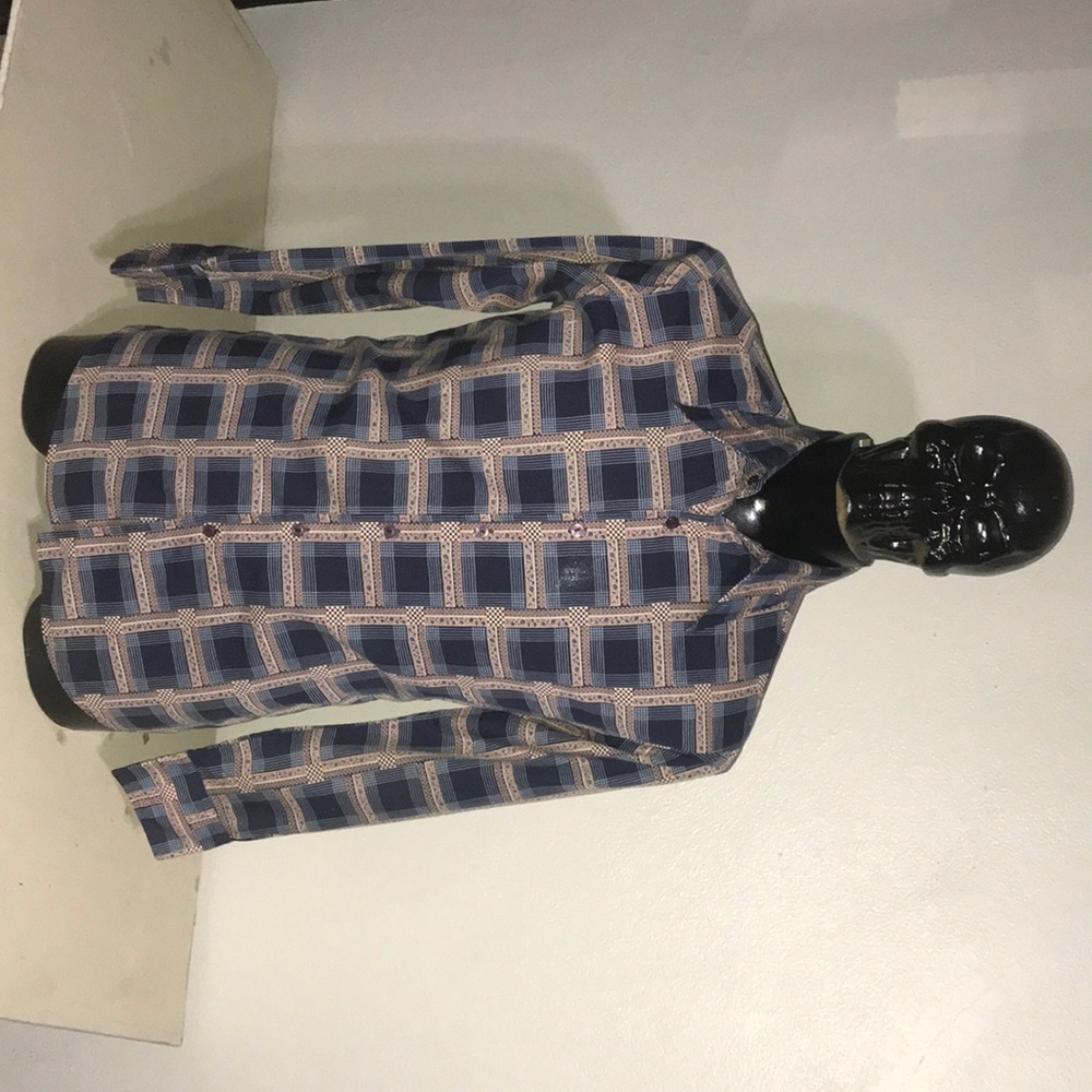 Men's Geometric Blue and White Jacket
